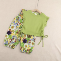 Sleeveless Tops & Pants – Zacht & Stijlvol – Kinder Kleding Zomer Set Groen / 80 (12–18 maanden) | Educatief Speelgoed