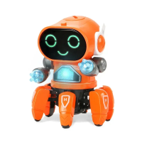 Dancing Spin Robot™   Lichtjes en Dansjes   Speelgoedrobot Klauw Oranje | Educatief Speelgoed