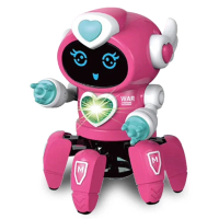 Dancing Spin Robot™   Lichtjes en Dansjes   Speelgoedrobot Klauw Donkerroze | Educatief Speelgoed