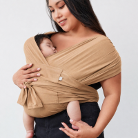 SoftNest   Comfortabel, Ademend & Veilig   Ergonomische Baby Draagdoek Taupe | Educatief Speelgoed