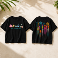 StarGlow – Licht & Speels – Ster T‑shirt Zwart / 150 (7–8 jaar) | Educatief Speelgoed