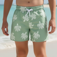 SunnySplash – Licht & Comfortabel – Zwembroek Jongens Groene schildpad / 190 (11–12 jaar) | Educatief Speelgoed