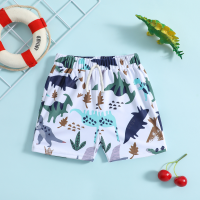 SunnySplash – Licht & Comfortabel – Zwembroek Jongens Witte Dino / 140 (3–4 jaar) | Educatief Speelgoed