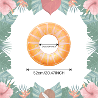 SunSplash – Tropisch & Comfortabel – Tropische Fruit Zwemring Oranje / 52cm | Educatief Speelgoed