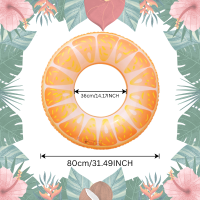 SunSplash – Tropisch & Comfortabel – Tropische Fruit Zwemring Oranje / 80cm | Educatief Speelgoed