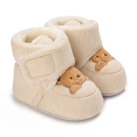 TinyBoots – Knus & Comfortabel – Pluche Babyschoenen voor Winter Teddybeer / 2 (7–12 maanden) | Educatief Speelgoed