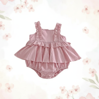 TinyBloom – Schattig & Zacht – Baby & Peuter Jurkje met Ruches Roze / 80 (9–12 maanden) | Educatief Speelgoed