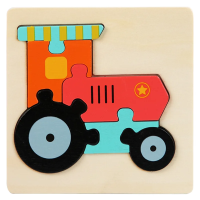 3D Wooden Puzzle™   Speels Dierenavontuur   Legpuzzel Tractor | Educatief Speelgoed