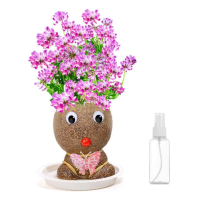 Figure Plants™   Leer planten verzorgen    Thuis Decoratie Planten Roze Bloem Meisje (incl. Waterspray) | Educatief Speelgoed