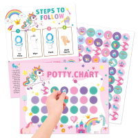 PottyChart – Speels & Motiverend – Potty Training Stickerkaart Eenhoorn | Educatief Speelgoed