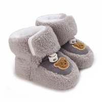 Mini Fashion™   Warm & Comfort   Dieren Schoentjes Grijs   Beer / 16 (0 6 maanden) | Educatief Speelgoed