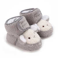 Mini Fashion™   Warm & Comfort   Dieren Schoentjes Grijs   Schaap / 16 (0 6 maanden) | Educatief Speelgoed