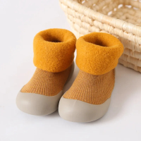 Mini Fashion™   Warm & Zacht   Anti Slip Sokken Oranje / 22 (1 1.5 Jaar) | Educatief Speelgoed