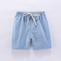 Mini Fashion™   Sneldrogend Materiaal   Katoen linnen Short Lichtblauw / 110 (2 jaar) | Educatief Speelgoed