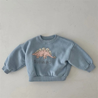 Mini Fashion™   Leuke Dinosaurus Print   Dino Sweater Licht Blauw / 130 (6 jaar) | Educatief Speelgoed