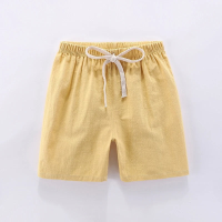 Mini Fashion™   Sneldrogend Materiaal   Katoen linnen Short Geel / 100 ( 1 jaar) | Educatief Speelgoed