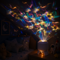 SeaDream – Speels & Leerzaam – 360° Roterend LED Nachtlampje Voetbal | Educatief Speelgoed