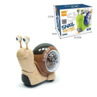 Music Snail™    Lichtgevend Speelmaatje   Speelgoed Slak & Krab Slak Bruin | Educatief Speelgoed
