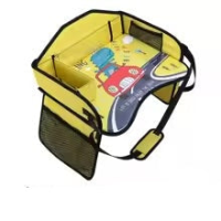 Portable Child Car Seat Table™   Veilig & Comfortabel   Draagbare Kinder Autostoel Tafel Geel | Educatief Speelgoed