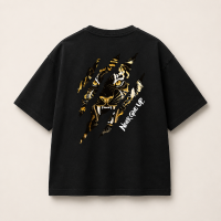 WildRoar – Fun & Casual – Kinder T shirt met Tijgerprint Zwart / 130 (6–7 jaar) | Educatief Speelgoed