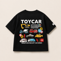 PlayCars – Dagelijkse kleding & Zacht – Kinderkleding Met Auto Print Zwart / 90 (2–3 jaar) | Educatief Speelgoed