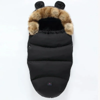 CozyRide – Warm & Gezellig – Baby Slaapzak voor Kinderwagen Zwart | Educatief Speelgoed