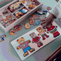 Woods™ | Houten verkleed puzzel 'Boris' | Educatief Speelgoed