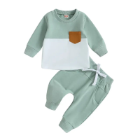 Mini Fashion™   Peuter Trainingspak Katoen Lichtgroen / 70 (4 9 maanden) | Educatief Speelgoed