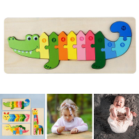 Woods™   Puzzel voor nieuwsgierge geesten   Dierenpuzzel Krokodil | Educatief Speelgoed