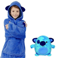 KnuffelHoodie™   Hoodie en knuffel in een!   Warm & Multifunctioneel Blauw wezentje | Educatief Speelgoed