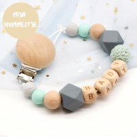 Mijn Hummeltje Woods™   Gepersonaliseerde Fopspeen ketting Groen | Educatief Speelgoed