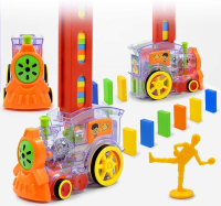 Domino Train™ | Zonder frustratie spelen met domino   Automatische Stenenlegger 120 stenen | Educatief Speelgoed