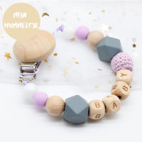 Woods™   Gepersonaliseerde Fopspeen ketting Violet | Educatief Speelgoed