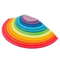 Woods™   Eindeloze bouwmogelijkheden   Halfronde schijven Regenboog | Educatief Speelgoed