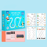 Line Book™ | De eerste kennismaking met schrijven   Schrijfboek Stroke line (niveau 1) 3 4 jaar | Educatief Speelgoed