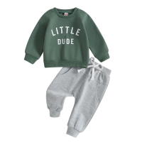 Mini Fashion™   Stoere 'Little Dude' Set Katoen Groen / Maat 100 (18 24 maanden) | Educatief Speelgoed
