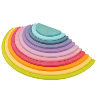Woods™   Eindeloze bouwmogelijkheden   Halfronde schijven Pastel | Educatief Speelgoed