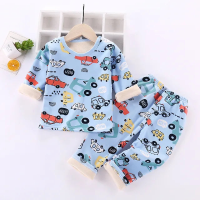 Mini Fashion™   Kinder Cartoon Fleece Pyjama Blauw   Auto's / Maat 110 (4 5 jaar) | Educatief Speelgoed
