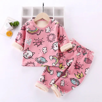 Mini Fashion™   Kinder Cartoon Fleece Pyjama Roze   liefde / Maat 100 (3 4 jaar) | Educatief Speelgoed