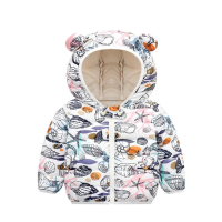 Mini Fashion™   Polyester winterjas met Capuchon Wit / 80 (9 12 maanden) | Educatief Speelgoed