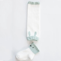 Mini Fashion™   Babystapjes in style   Beenwarmersetje Wit/Groen / S (0 1 jaar) | Educatief Speelgoed