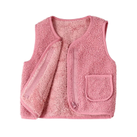 Mini Fashion™   Gilet Lamswol look Roze / 80 (6 12 maanden) | Educatief Speelgoed