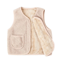 Mini Fashion™   Gilet Lamswol look Wit / 80 (6 12 maanden) | Educatief Speelgoed