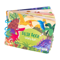 Quiet Book™   Pret in een boek   Interactief boek Dino's | Educatief Speelgoed