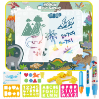 AquaMagic Mat™   Creatieve Uitspattingen   Watermat Dinosaurus (incl. Extra accessoires) | Educatief Speelgoed
