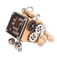 Woods™ | Ontwikkel de handvaardigheid   Busy Cube Puzzel | Educatief Speelgoed
