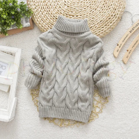 Mini Fashion™   Kabeltrui met rolkraag Grijs / Maat 110 (5 6 jaar) | Educatief Speelgoed