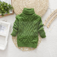 Mini Fashion™   Kabeltrui met rolkraag Groen / Maat 110 (5 6 jaar) | Educatief Speelgoed