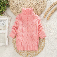 Mini Fashion™   Kabeltrui met rolkraag Roze / Maat 110 (5 6 jaar) | Educatief Speelgoed
