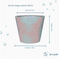 Pot Bucket Beige Washed